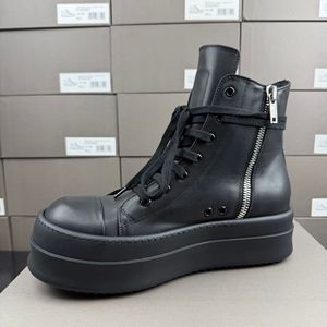 RO Elevated Platform Sports Casual Schoenen Heren/Dames Donkere Stijl Hoge Top Echt Leer Stevige Enkellaarzen Straatsneakers - Product Image 2
