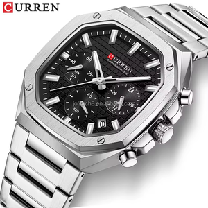 นาฬิกา CURREN 8459 รุ่นใหม่สำหรับผู้ชาย นาฬิกาควอตซ์สีน้ำเงินคลาสสิก สายสแตนเลสสตีล ดีไซน์สปอร์ต ฟังก์ชั่นโครโนกราฟ - Product Image 3