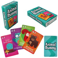 Jeu de cartes flash éducatives pour enfants avec cartes à jouer en papier verni brillant 28x40mm pour le plaisir et l'apprentissage, certifié ISO9001