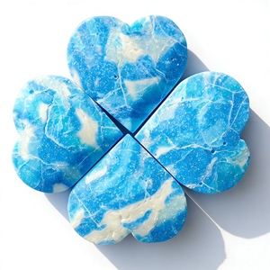 Pierre en larimar artificielle en forme de cœur, imitation larimar bleue, fournitures pour la fabrication de bijoux, cadeau de mariage ou de Saint-Valentin, décoration intérieure - Product Image 4