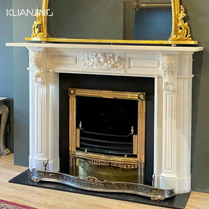 Diseño Popular tallado a mano francés independiente chimenea decorativa manto Carrara mármol blanco para Villa cocina uso al aire libre - Product Image 5