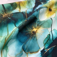 Gran Floral Koshibo 125gsm poliéster tejido personalizado Digital impreso suave Koshibo crepé tela para verano señora vestido