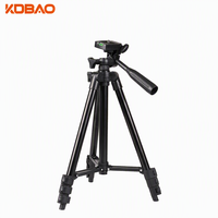 Trépied en alliage d'aluminium pour projecteur, support de téléphone portable pour diffusion en direct, 3 sections, support pour appareil photo reflex numérique, extensible jusqu'à 1680 mm, pliable, anti-bulles