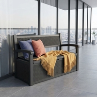 Banc de rangement extérieur de 100 gallons, boîte de rangement pour coussins de jardin, outils, fournitures de jardin et de piscine