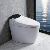 WC intelligent japonais monobloc en céramique électrique à ouverture automatique par capteur, cuvette de toilette automatique intelligente incluse
