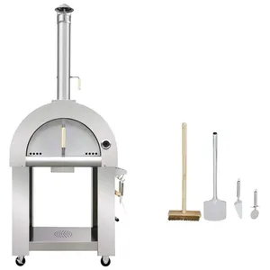 Wood Fired Pizza Oven Freestanding Stainless Steel Wood Fired Outdoor Pizza Oven With Stone Floor