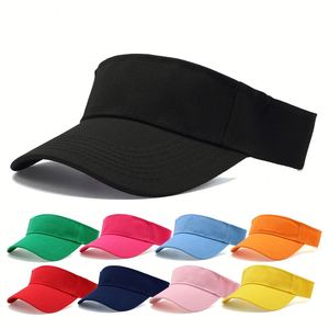 Gorra de béisbol personalizada ajustable sin parte superior, visera deportiva de poliéster para verano, sombrero de sol para playa y exteriores - Product Image 1