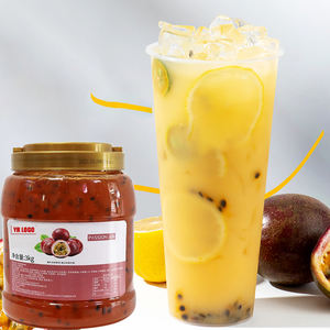Concentré de purée de fruit de la passion liquide avec sucre pour la production de thé à bulles, confiture de fruits frais, vente en gros, bon marché, premium, faible en gras - Product Image 3