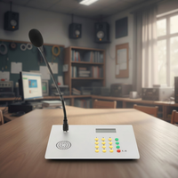Pager IP de bureau SIP avec microphone col de cygne et prise en charge des appels mains libres pour la communication interne des autoroutes et des usines