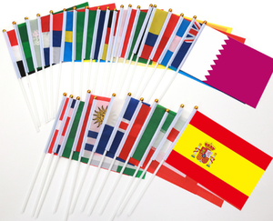 Bandierine da Sventolare a Mano per Partite di Calcio, 32 Bandiere Nazionali, Souvenir per Eventi Sportivi - Product Image 2