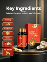 Tägliche Vitalitätsunterstützung für Männer: Ginseng-Hirschpenis-Austern-Brausetabletten für die Ernährung erwachsener Männer