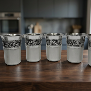 Verre en acier inoxydable à motif floral, design classique, pour les fêtes, adultes - Product Image 2