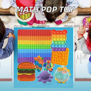 Juguete Sensorial Pop <span class=keywords><strong>de</strong></span> Matemáticas School Soliff Math Pop Multiplication Manipulatives Education MathWizard Rainbow Fidget Squeeze 14+ - Product Image 2
