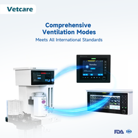 Appareil d'anesthésie vétérinaire Vetcare Vaporizer A200T à écran tactile certifié CE pour hôpitaux vétérinaires, cliniques chirurgicales et cliniques pour animaux de compagnie