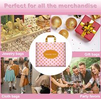 CTCX personnalisé en gros affaires merci boutique sacs en plastique 50 Pack avec boucle souple poignée cadeau sacs à provisions pour Boutique