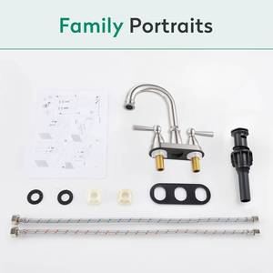 Robinet de lavabo double poignée 4 pouces en acier inoxydable, prix de gros usine le plus bas - Product Image 6