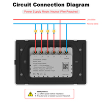 Interrupteurs intelligents WiFi Matter pour éclairage, sans fil neutre requis, contrôle par application, commande vocale Siri, Alexa, Google Home, Apple Home