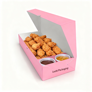 Nhà Máy Tùy Chỉnh Churros Để Đi Đi Đi Đi Đi Pháp Khoai Tây Chiên Crepes Gà Bỏng Ngô Chủ Hộp Giấy Bao Bì Với Dip Chèn Biểu Tượng - Product Image 3