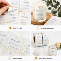 Etiquetas de Embalaje de Vinilo Impermeables Ecológicas Personalizadas, Pegatinas Autoadhesivas Troqueladas, Estampado en Oro, Logotipo Impreso Personalizado, Regalo