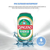 Pantalla LED de Alta Resolución P2.5 IP65, Ahorro de Energía, Móvil, Flexible, de Aluminio Fundido, Especial para Publicidad de Botellas y Latas de Cerveza