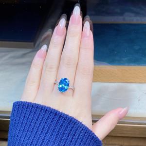 Anillo de Compromiso y Boda de Plata de Ley S925 con Baño de Rodio y Circonita, Joyería de Lujo para Mujer para Fiestas - Product Image 3