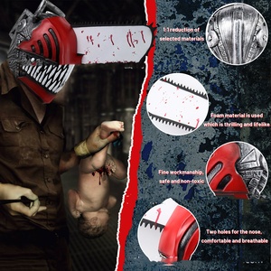 Masque de Diable à la Scie Électrique Effrayant en Promotion – Ensemble de Dents Sanguinolentes et Tranchantes pour Fête d'Halloween et Déguisement - Product Image 6