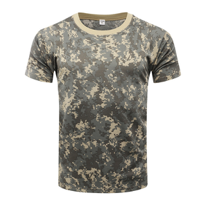DF131 T-shirts à col rond à manches courtes pour étudiants, séchage rapide, respirants, camouflage ACU, pour l'entraînement sur le campus, plusieurs couleurs camouflage, en stock - Product Image 3