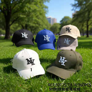 Cappellino da Baseball in Cotone Ricamato Ny, Unisex, 100% Cotone - Product Image 3