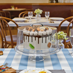 Copertura per <span class=keywords><strong>Torta</strong></span> Infrangibile da 12 Pollici, Copertura Rotonda a Cupola per Alimenti, Supporto per <span class=keywords><strong>Torta</strong></span> in Plastica Trasparente <span class=keywords><strong>con</strong></span> Coperchio - Product Image 5