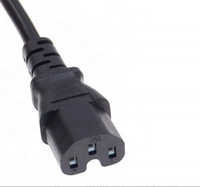 3 Pin 16A Eu Standard CEE 7/7 Schuko Straight Plug to IEC C15 AC Cable Power Cord Extension Cord Supplies for UPS/PDU
