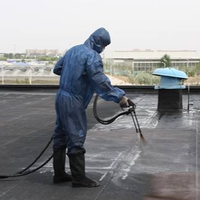 Matériau de revêtement imperméable à l'eau Bitume Caoutchouc Asphalte Pulvérisation de liquide Design moderne Extérieur à deux composants à réglage rapide