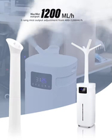 Humidificateurs tour 20L pour grande pièce toute la maison Humidificateur ultrasonique à brouillard frais silencieux 1000 mL/h sortie pour bureau à domicile