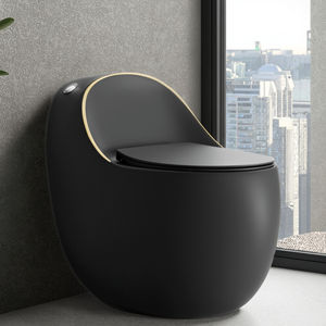 En gros WC monobloc en céramique Chaozhou, double chasse, moderne, pour usage scolaire et extérieur, à siphon en S, avec abattant à fermeture douce, pour salle de bain - Product Image 1