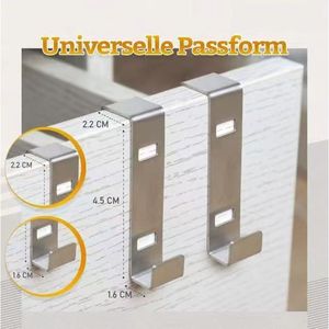 Crochet de porte en acier inoxydable 8x2,2x1,6 cm, crochet durable pour tiroir de placard, pour bureau et diverses situations - Product Image 3