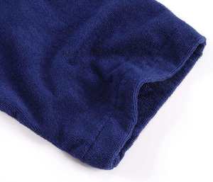 Customized <b>Kimono</b> Collar Adult <b>Men's</b> 100% Cotton Velour Breathable Warm Long Sleeve Bathrobe with Front Logo - Product Image 4