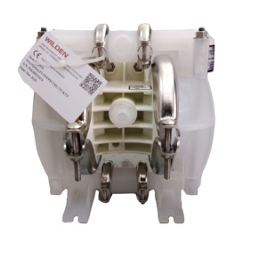 Bomba de diafragma doble accionada por aire Wilden 1/2" P1/PP/PPP/TNU/TF/KTV para productos químicos, con diafragma de PTFE - Product Image 1
