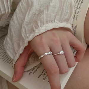 S925 Sterling Silver Shell <b>Open</b> <b>Ring</b> Bean Band Korean Style Simple Versatile For Women Everyday Wear - Product Image 3