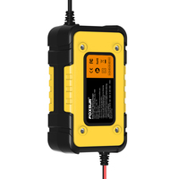 Chargeur de batterie au plomb intelligent 7 étapes Foxsur 12V 7A pour voiture et moto avec écran d'affichage et fonction de réparation