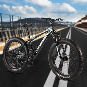 Vélo de montagne tout-terrain à vitesse variable avec suspension avant, double frein à disque, cadre en acier carbone, pneus extra larges 4.0 pour 003 Extra-Wide Ti - Product Image 2