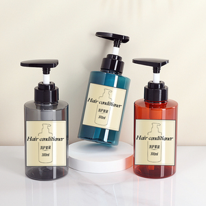 300Ml 500Ml Chai Nhựa Cho Khách Sạn Rỗng Tùy Chỉnh Màu Đen Dầu Gội Đầu Và Điều Hòa Chai Bé Bọt Kem Dưỡng Da Độc Đáo Chai - Product Image 2
