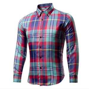 <span class=keywords><strong>Camicia</strong></span> Classica a Maniche Lunghe con Motivo Tartan Primaverile per <span class=keywords><strong>Uomo</strong></span>, Vestibilità <span class=keywords><strong>Slim</strong></span>, Formale e Casual, con Bottoni, Antipiega ed Ecosostenibile - Product Image 5