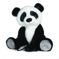 Adorable peluche réaliste de panda noir et blanc, animaux en peluche doux