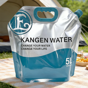 Bolsas de Agua Kangen Plegables de 5 Litros, Libres de BPA, Sin Residuos Químicos, a Prueba de Fugas, Bolsas de Recarga, Bolsa con Boquilla para Líquidos para Exteriores - Product Image 1