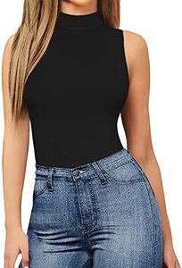 Vendita calda Delle Donne Mock Turtle Neck Senza Maniche Carro Armato delle Parti Superiori Della <span class=keywords><strong>Tuta</strong></span> Della <span class=keywords><strong>Tuta</strong></span> - Product Image 3