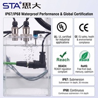 Conector RJ45 Impermeable IP67, Cable de Extensión Gigabit Ethernet Cat5e/Cat6, Conector Macho para Instalación en Campo, Conector Hembra para Montaje en Panel