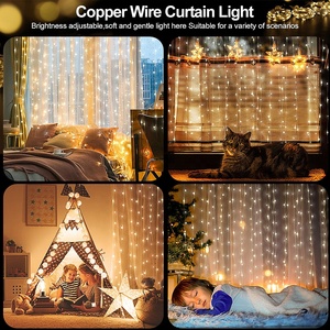 Cortina <span class=keywords><strong>de</strong></span> Luces LED <span class=keywords><strong>de</strong></span> <span class=keywords><strong>Cascada</strong></span> <span class=keywords><strong>de</strong></span> 3x3m, Color Morado y Azul Cambiante, con Control Remoto, para Decoración <span class=keywords><strong>Navideña</strong></span> del Hogar, Venta al por Mayor - Product Image 5