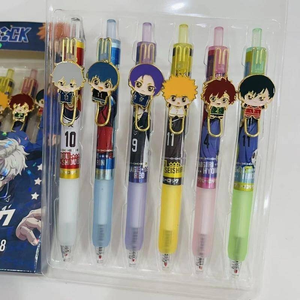 6 pièces/boîte Anime Gel stylo mignon dessin animé 0.5mm encre noire stylo à bille enfants apprentissage papeterie récompense cadeau de fête des enfants - Product Image 4