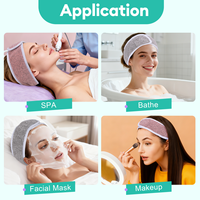 Super doux écologique charbon de bambou SPA bandeau lavable serviette tissu microfibre visage lavage du visage maquillage personnalisé Spa bandeau