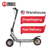 Trottinette électrique ZWHEEL E12 Plus, stock USA, haute capacité 10Ah, pour adultes, moteur puissant 800W, pneus de 10 pouces, pliable, frein à disque, étanche