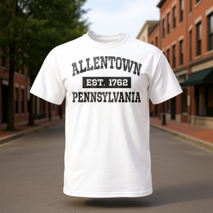 T-shirt Allentown Pennsylvania con design con scritte Est 1762 - Product Image 3